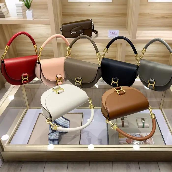 Sac à main en cuir élégant et simple pour femme, sac de créateur parisien haut de gamme populaire, s