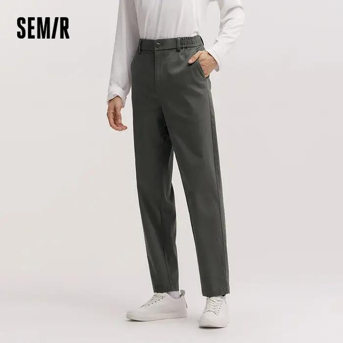 Semir couleur unie pantalons décontractés coupe conique hommes 2025 printemps Style de base Simple m