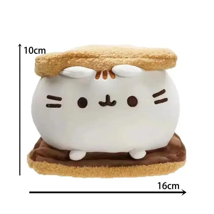 Peluche de chat simulé, jouet en peluche, chat d'anime, décoration douce pour la maison, décoration