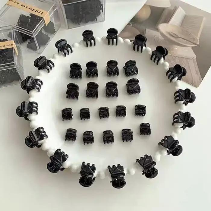 Petite pince à cheveux noire pour femmes et filles, ornement de cheveux, Mini pince à cheveux, acces