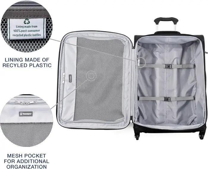 Bagage extensible Travelpro Maxlite 5 Softside avec 4 roulettes, valise légère, pour hommes et femme