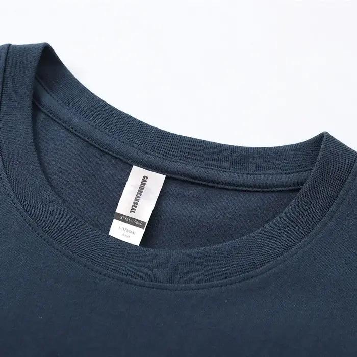 T-shirt décontracté à manches courtes pour hommes, 100% coton doux, avec motif de document solide