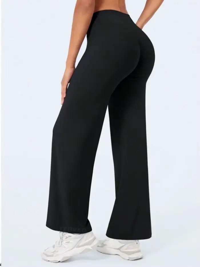 Pantalon de sport souple à jambe droite pour femme