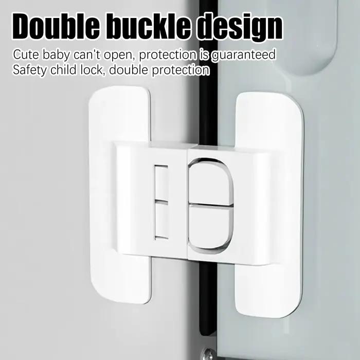 Serrure de porte de réfrigérateur avec boucle fixe auto-adhésive pour une fermeture sécurisée et anti-ouverture pour la cuisine