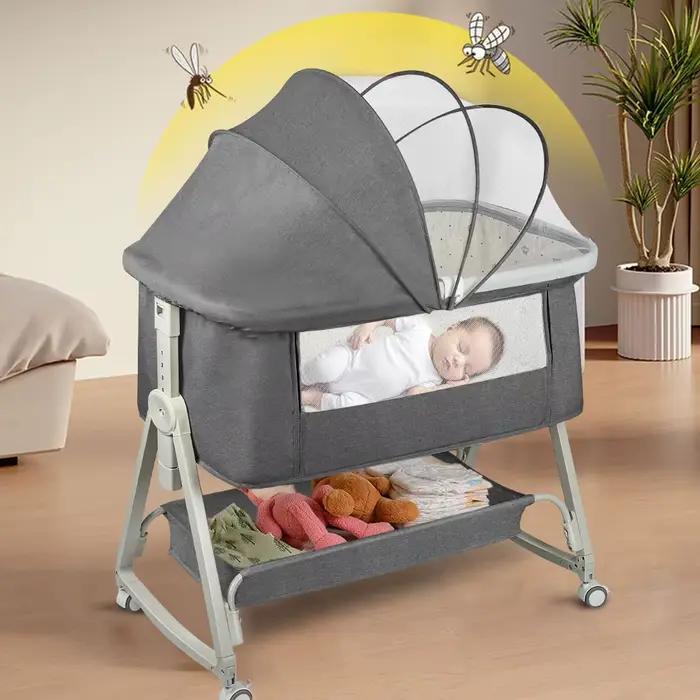 Lit Bébé Indépendant, Cododo avec Matelas, Co-Sleeping, du Nouveau-né à 25 kg. Hauteur et Inclinaiso