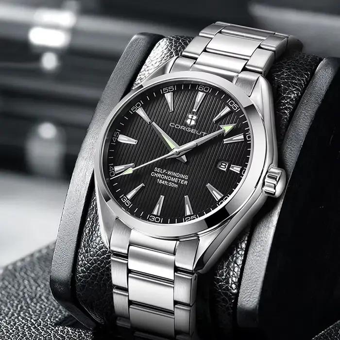 Corgeut 41mm luxe NH35 Movt homme Sport horloge automatique Relogio Masculino mécanique montre-brace