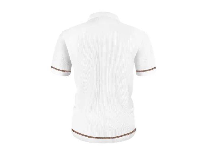 POLO d'été à revers en soie glacée pour hommes, T-shirt à manches courtes, haut pour hommes