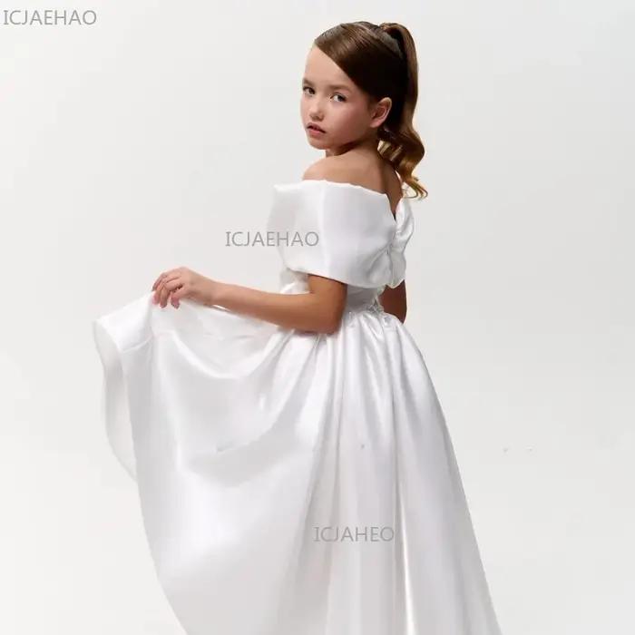 Robe de princesse à épaules dénudées pour filles, idéale pour les fêtes d'anniversaire, les demoisel
