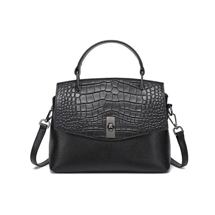 Femmes vache naturelle en cuir véritable sac à main dames peau de vache Vintage luxe fourre-tout fem