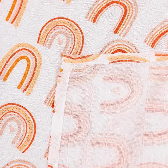 Couvertures bébé en bambou-coton mousseline douces et absorbantes multi-usages pour landau drap rot et soins quotidiens