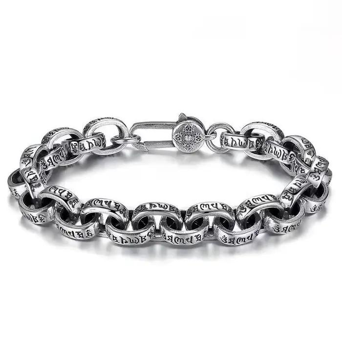Bracelet Mantra à Six caractères en argent Sterling S925 pour hommes et femmes, haute qualité, prix