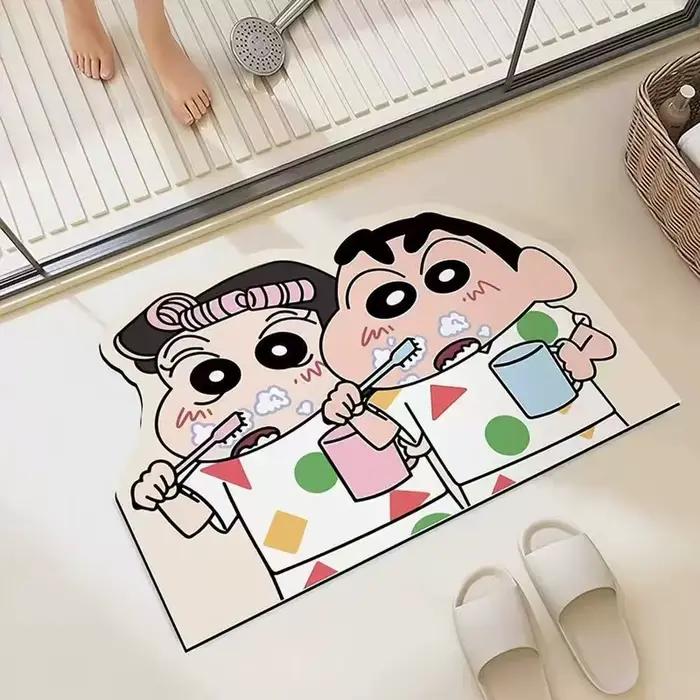 Tapis d'absorption d'eau pour salle de douche, séchage rapide, cadeaux de maison à la mode et dessin