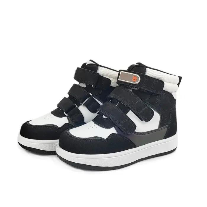 Baskets en cuir pour enfants de 3 à 12 ans, chaussures orthopédiques décontractées pour garçons et f