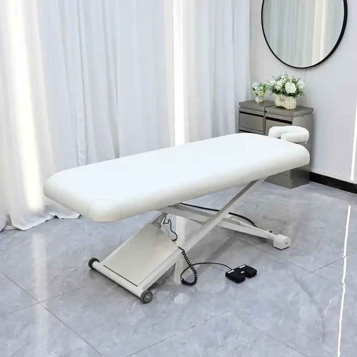 Lit de beauté électrique à commande manuelle, extrêmement simple, haut de gamme, pour salon de beaut
