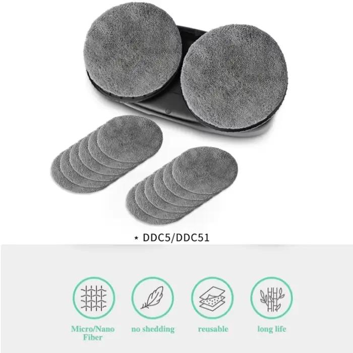 Serpillères de nettoyage de vitres pour HUTT DDC5 DDC55 PuRuikai N361, Pack de pièces, nettoyeur de