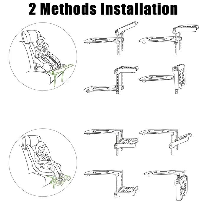 Repose-pieds pliable universel pour voiture, accessoires de landau, support de siège de sécurité pou