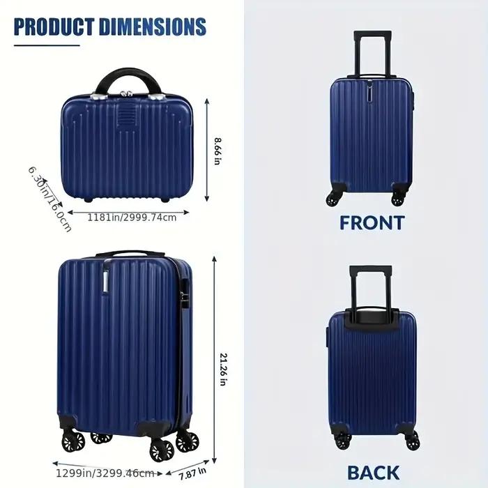 Ensemble de bagages 2 pièces comprenant un sac de voyage cabine, une valise de 20 pouces et un sac à