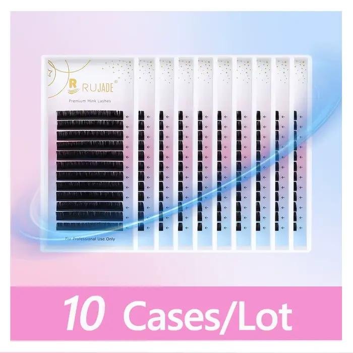 Fournitures d'extension de cils en cachemire noir doux, faux vison de qualité supérieure, cils indiv