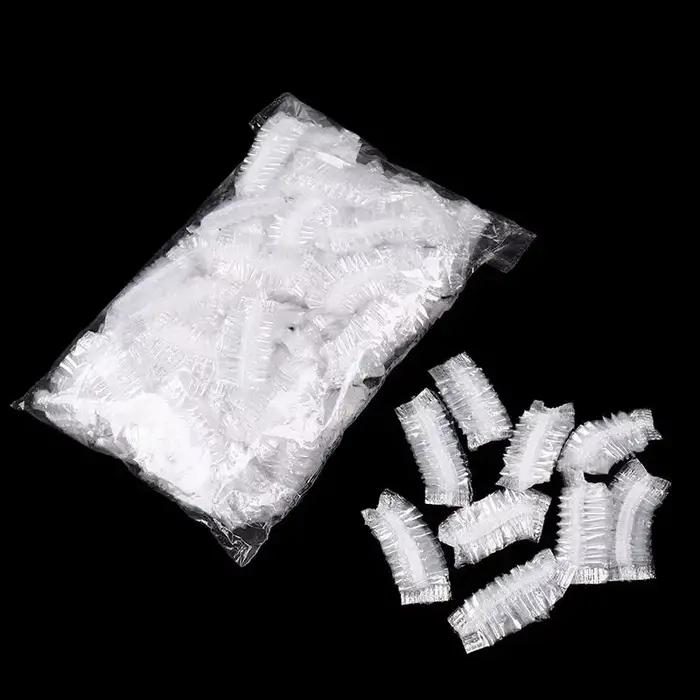 Cache-oreilles jetables pour Salon de coiffure, 100/200 pièces, couverture d'oreille transparente, P