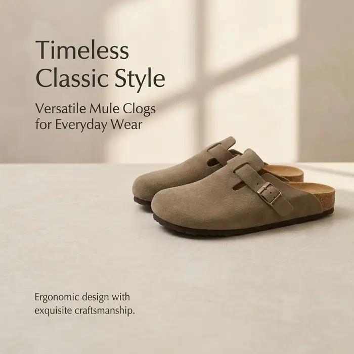 Chaussures en daim et liège pour hommes et femmes, design célèbre, sangles réglables, soutien de la