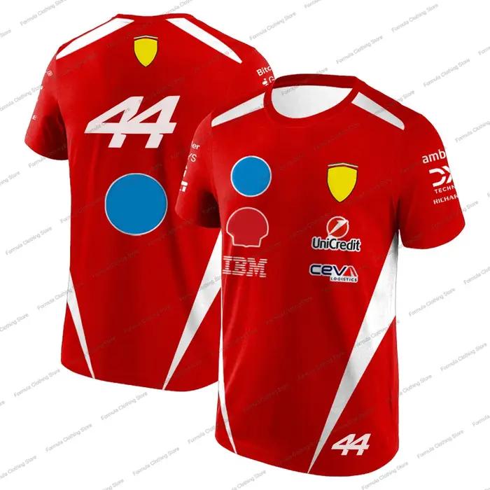 Nouveau T-shirt de course Charles Leclerc 16 2026, Hamilton 44, Hauts de sport d'extérieur à séchage