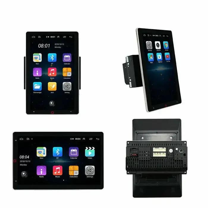 Lecteur vidéo de voiture rotatif automatique, radio stéréo universelle, GPS, Android 14.0, Apple Car