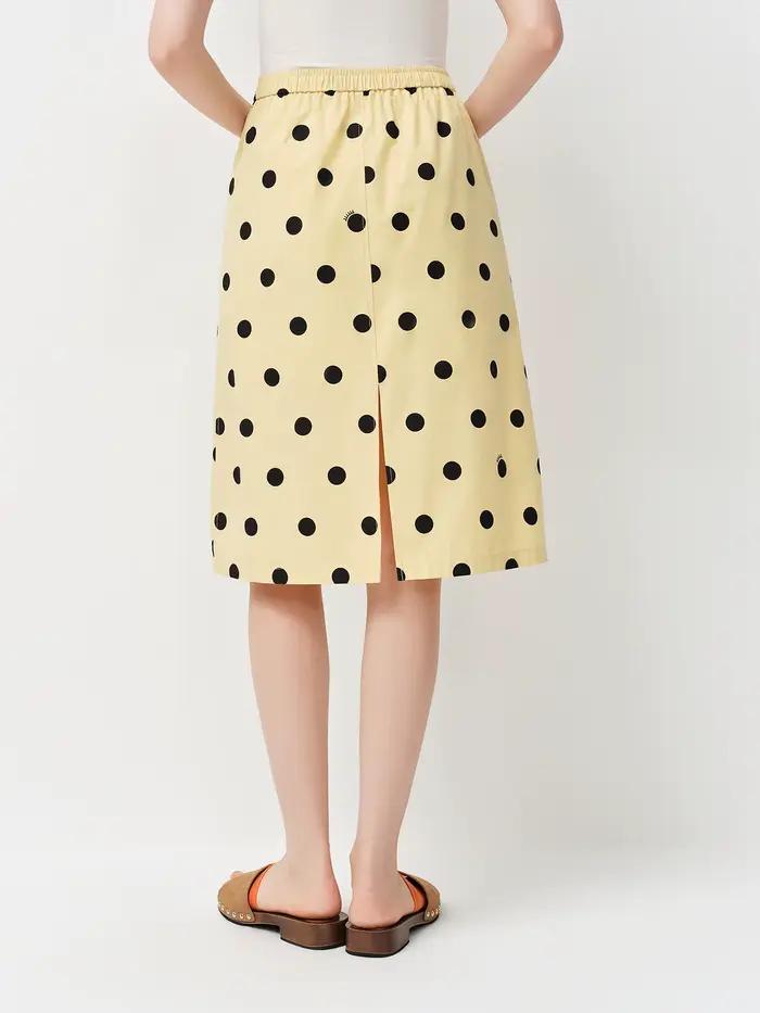 Jupe trapèze droite à pois pour femme, nouvelle collection printemps 2026, style rétro, taille élast