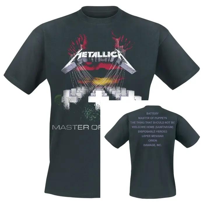 Meilleur T-shirt unisexe en coton avec motif Metallica, manches courtes, style décontracté, vintage,