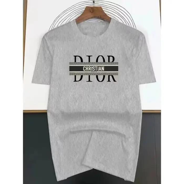 Nouveau T-shirt d'été pour homme, style minimaliste basique à manches courtes, motif imprimé, en pur