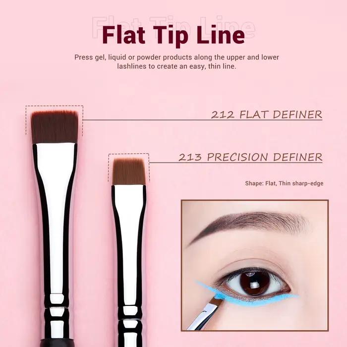 Jessup ensemble de pinceaux Eyeliner, 11 pièces pinceau Eyeliner professionnel, ensemble de pinceaux