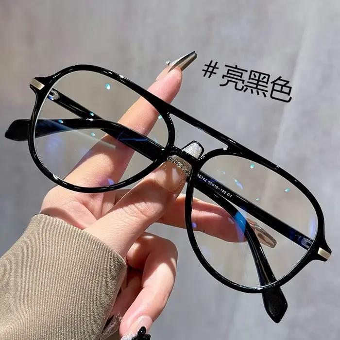 Lunettes de lecture pilote à grande monture Anti-lumière bleue pour hommes et femmes, lumière à la m
