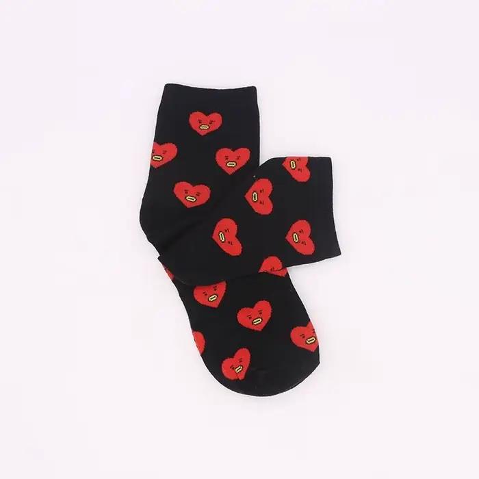 Chaussettes mi-mollet BT21 Koya RJ Cooky Shooky Tata, chaussettes longues chaudes pour couple, impri