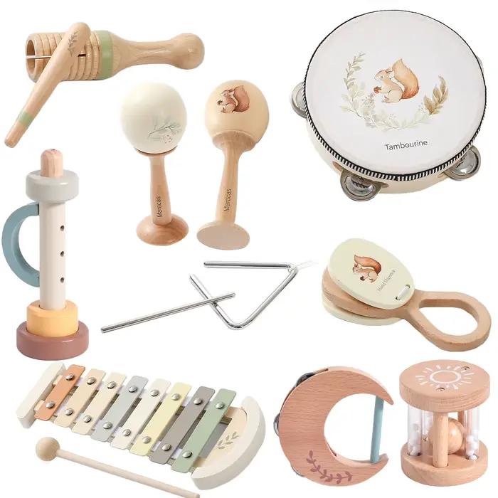 Instruments de musique Montessori musique bébé 0 12 mois jouets tambour Xylophone enfants début éduc
