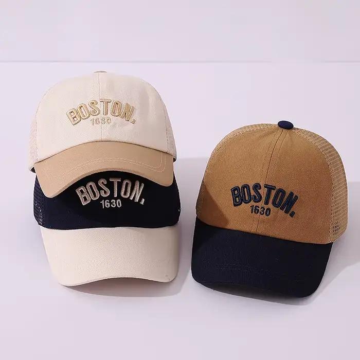 Casquette de Baseball en maille pour bébé, chapeau d'été pour enfants, chapeaux à visière avec lettr