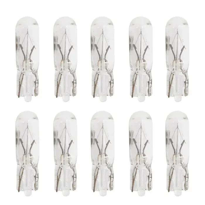 Lampe halogène T5 12v 1.2w W2W, 10 pièces, ampoules pour tableau de bord, éclairage d'intérieur de v