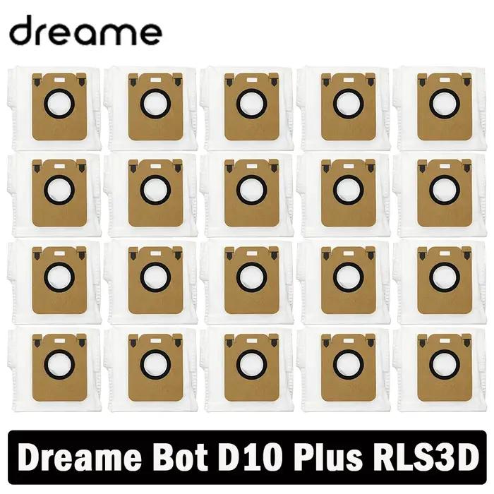 Sac à poussière pour aspirateur Robot Dreame Bot D10 Plus, accessoires RLS3D, sacs sales, pièces de