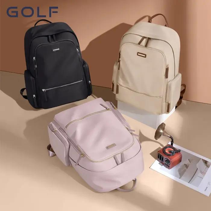 Sac à dos de mode pour femmes GOLF, sac de voyage en nylon de couleur unie, sac d'école pour les tra