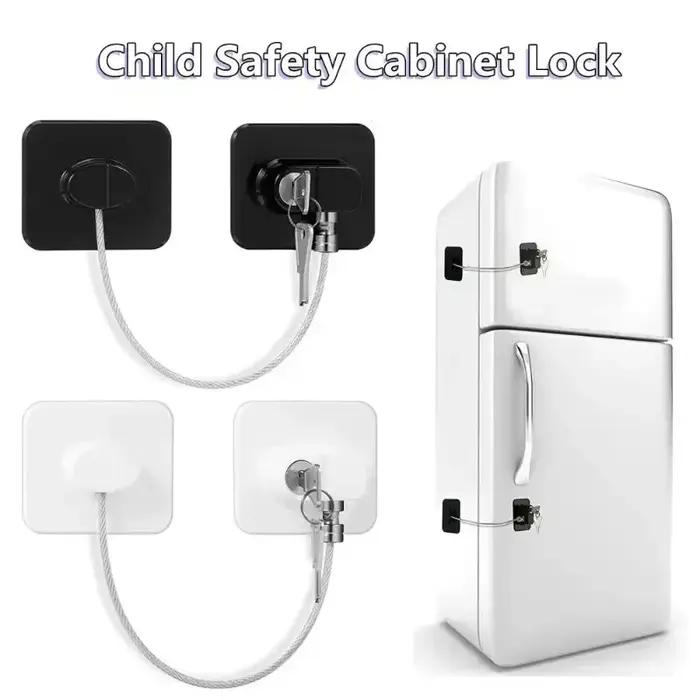 Serrure de porte de réfrigérateur à l'épreuve des enfants pour sécuriser aliments et objets précieux dans congélateurs armoires tiroirs et placards de cuisine