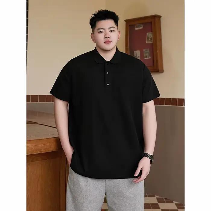 Polo hommes grande taille 1XL-7XL 110-175kg Polo à manches courtes t-shirt Polos amples hauts surdim
