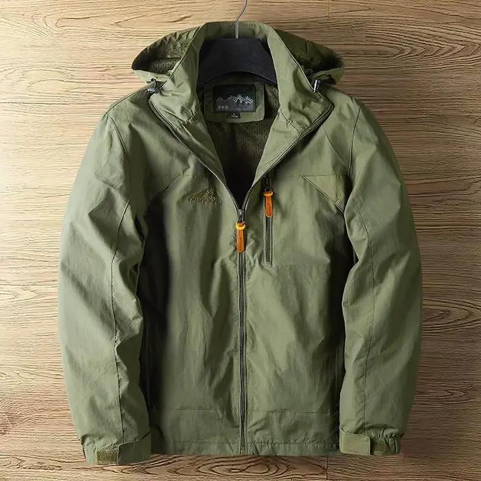 Veste de poinçonnage à Section fine pour hommes, vestes d'extérieur avec chapeau, vêtements de rue à