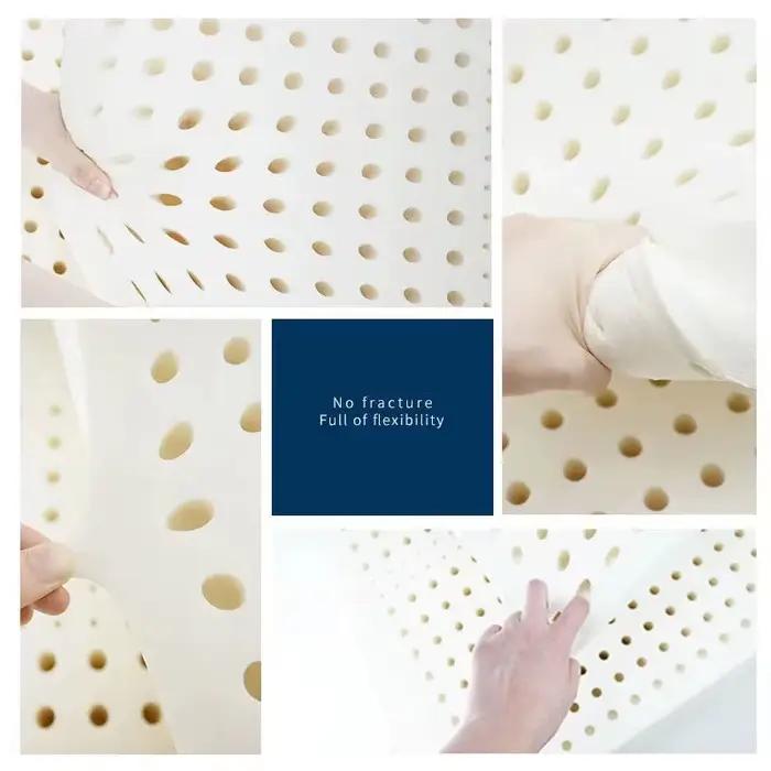 Matelas en latex naturel 100% thaïlandais avec housse, matelas en caoutchouc naturel pur, lit épais