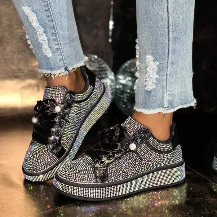 Femmes chaussures de skateboard décontractées respirant confort blanc baskets à semelles épaisses an