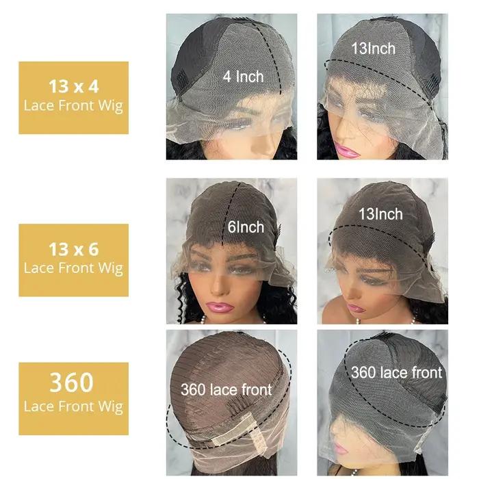 Wulala-Perruque Brésilienne Ondulée avec Filet de Fixation Frontale en Dentelle, Accessoire Capillai
