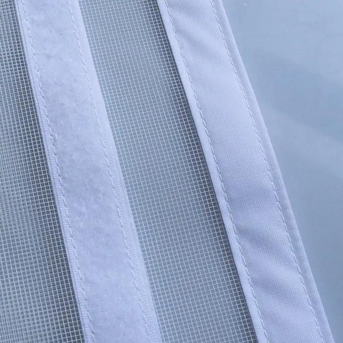 Écran de fenêtre en maille avec fermeture éclair, violet fin invisible, taille personnalisée, blanc,