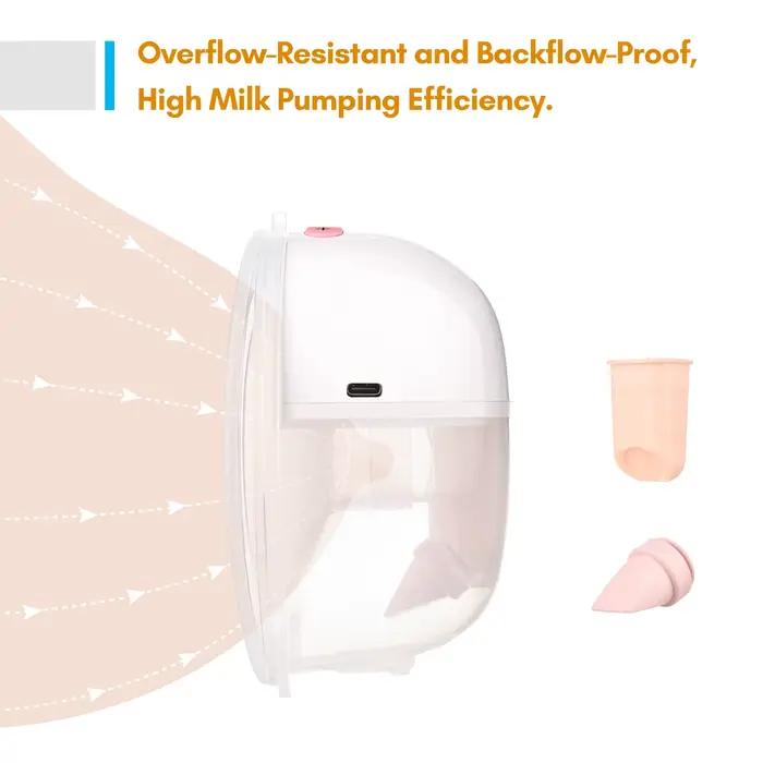 Tire-lait électrique portable mains libres, sans BPA, collecteur de lait d'allaitement