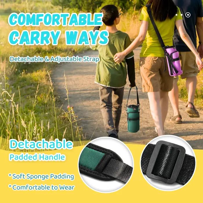 Nuovoware sac de transport de bouteille d'eau 25oz/32oz porte-pochette de bouteille bandoulière régl
