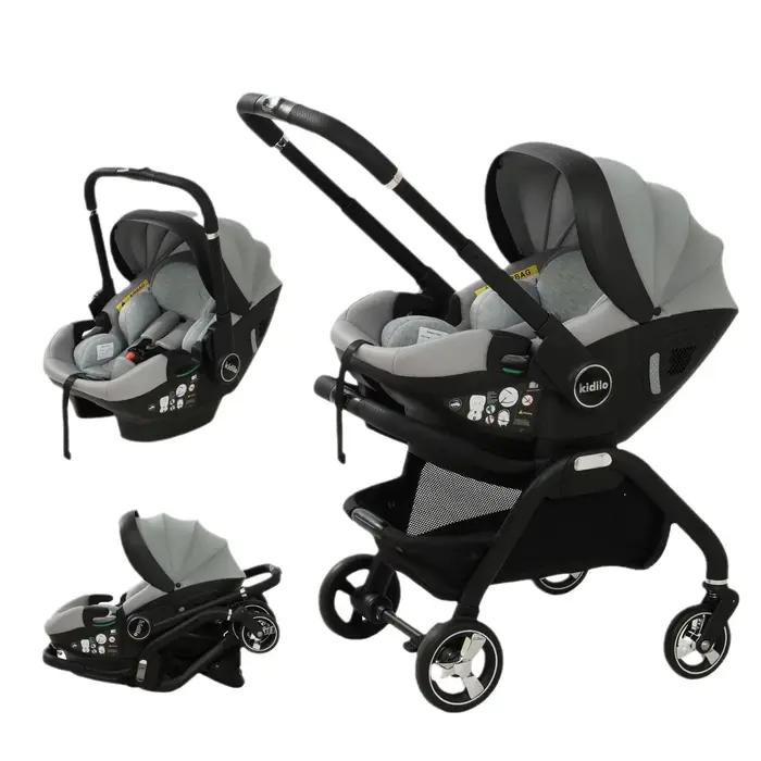 Poussette multifonction 3 en 1 pour bébé, siège de sécurité pour enfant, panier de couchage portable