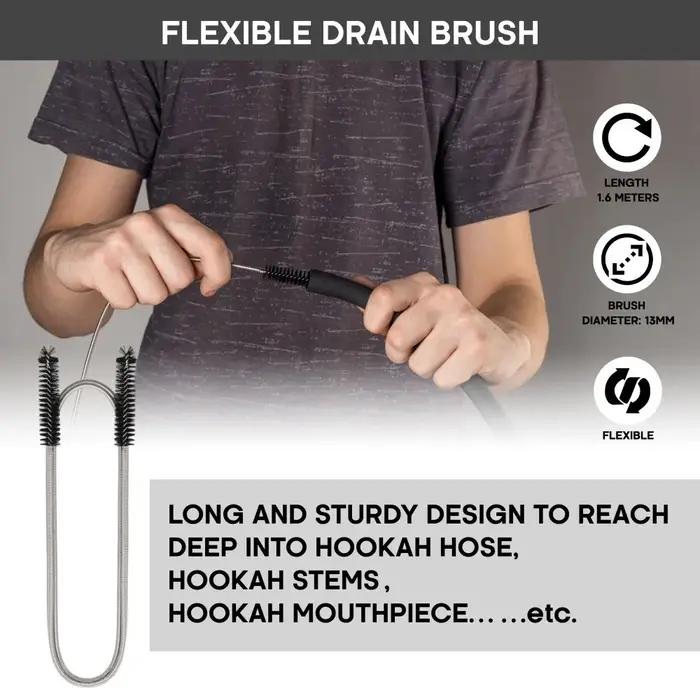 Yimi – kit de brosse de nettoyage de narguilé, brosse de vidange Flexible, bol de narguilé, décalcom