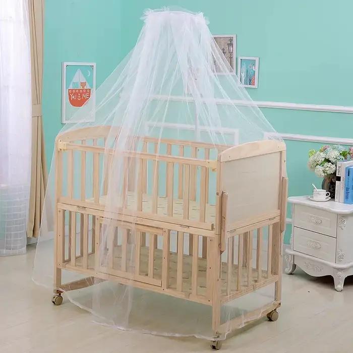 Moustiquaire de lit bébé en maille dôme suspendue anti-moustiques pour nouveau-nés et nourrissons décoration de lit été chambre enfant protection nocturne