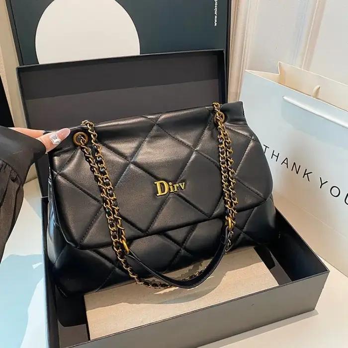 Sac bandoulière carré vintage en cuir pour femme, sac à main de créateur, sac fourre-tout classique,